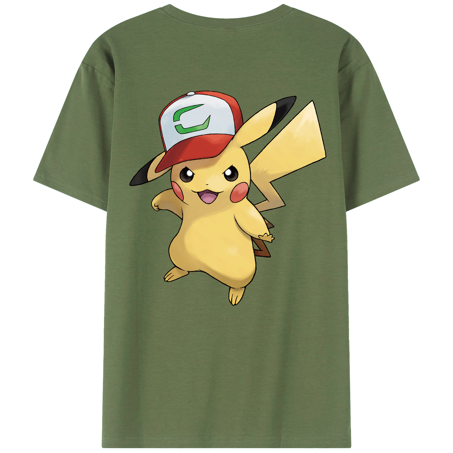 （画像用） ポケットモンスター Pokémon 綿100％ メンズ半袖Tシャツ（バックプリント） 通気性